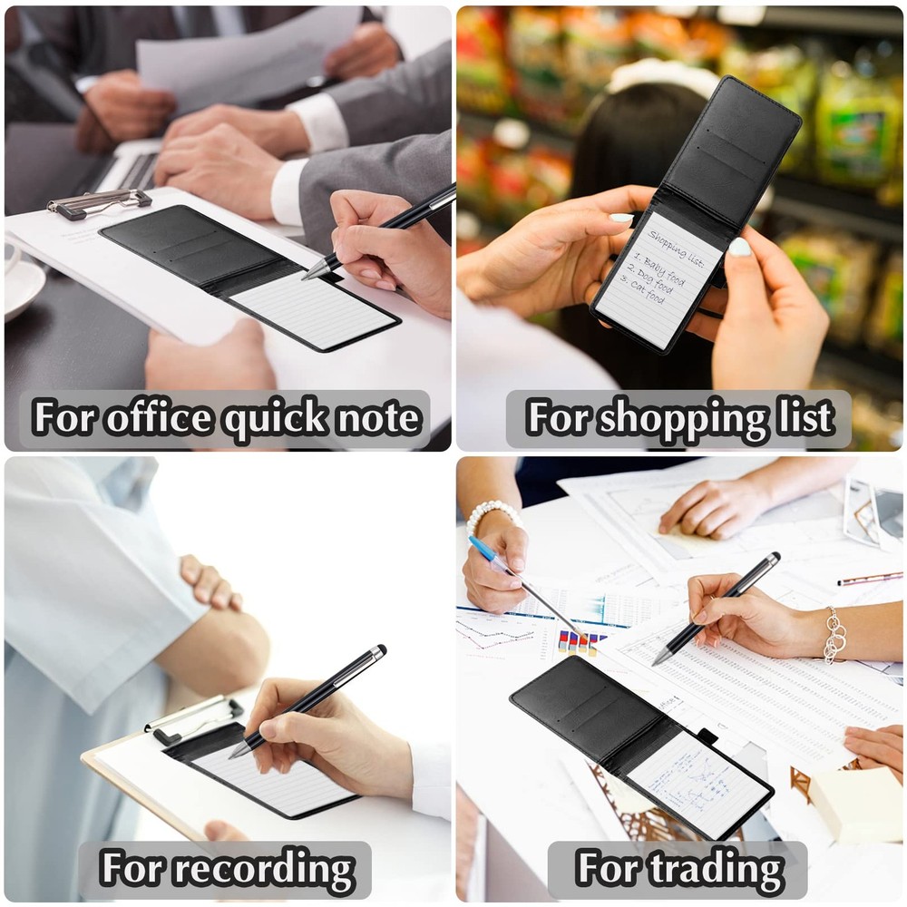 10Pcs Mini Pocket Notepad Holder Set,Durable Cover,Refillable,Leather Pocket ...