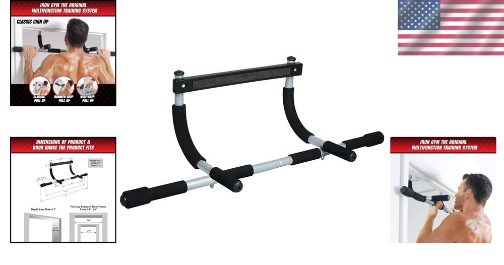 Pull-Up Bar - Total Upper Body Workout Bar for Doorway, Adjustable Width Lock...