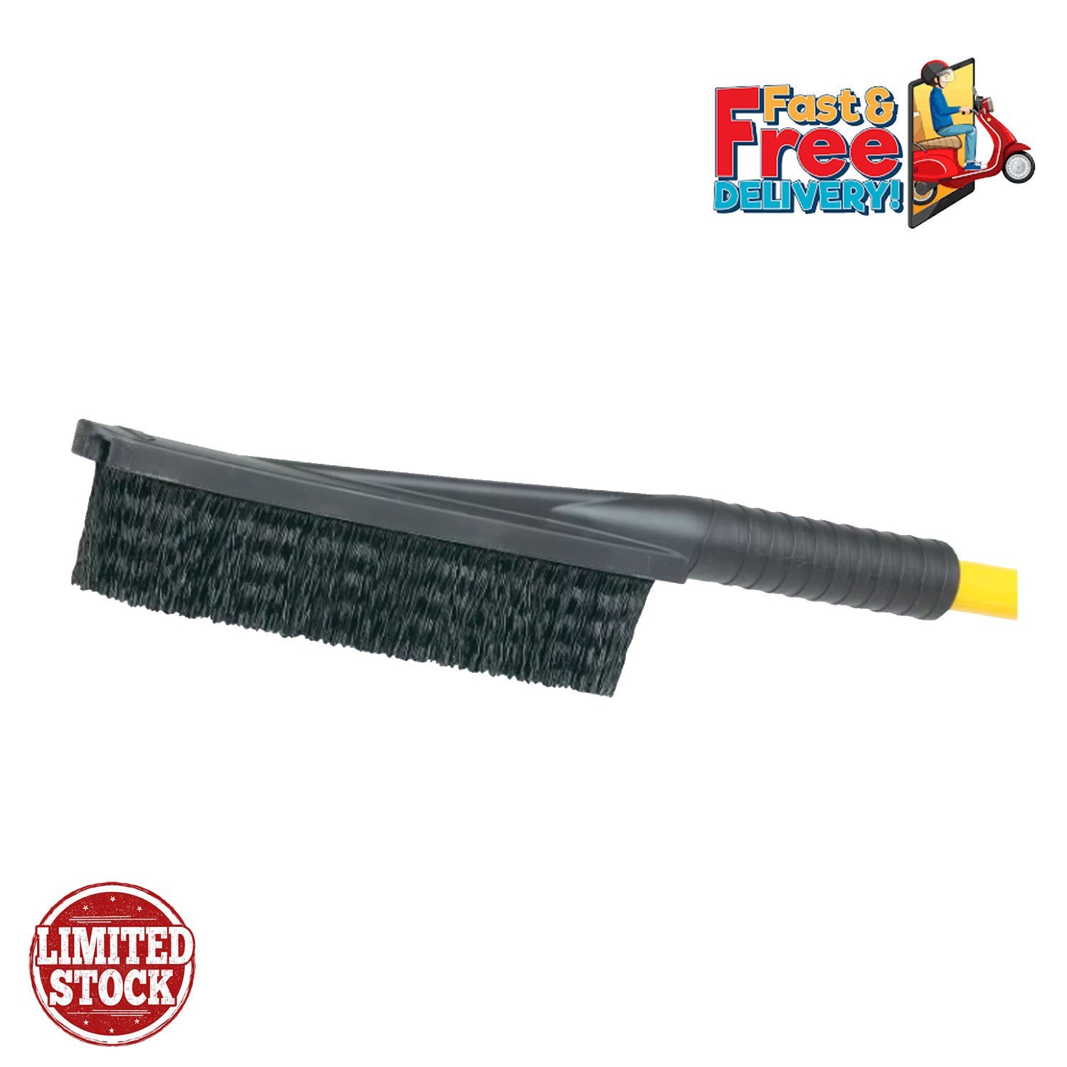 Hopkins 42” Snow Brush Ice Scraper Chisel Extendable Handle for Car SUV