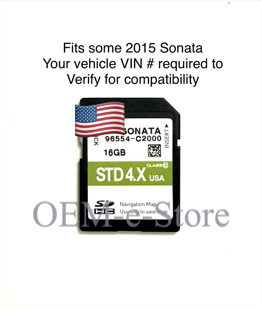 GPS DATA Navigation SD Card U.S Map Fits Some 2015 Sonata VIN# require to Verify