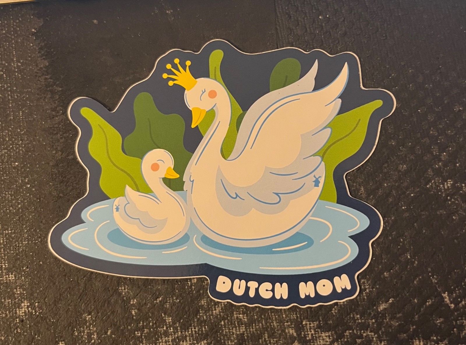 Dutch Bros Dutch Mom Swan Sticker 2024