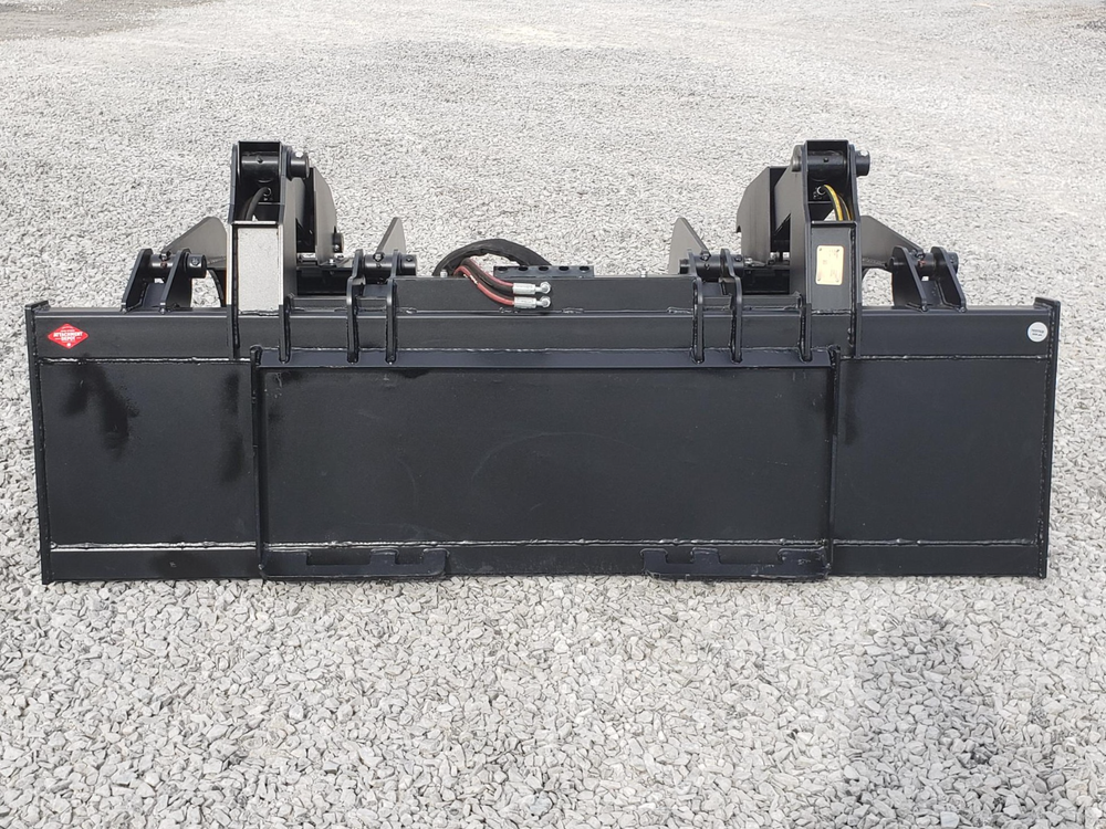 80″ Severe Duty Solid Bottom Bucket Grapple Fits Skid Steer Quick Attach Loader