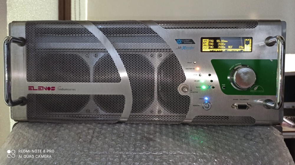Broadcast Prof Elenos 3500W FM INDIUM STEREO Transmitter Wide Band - 88 108 Mhz
