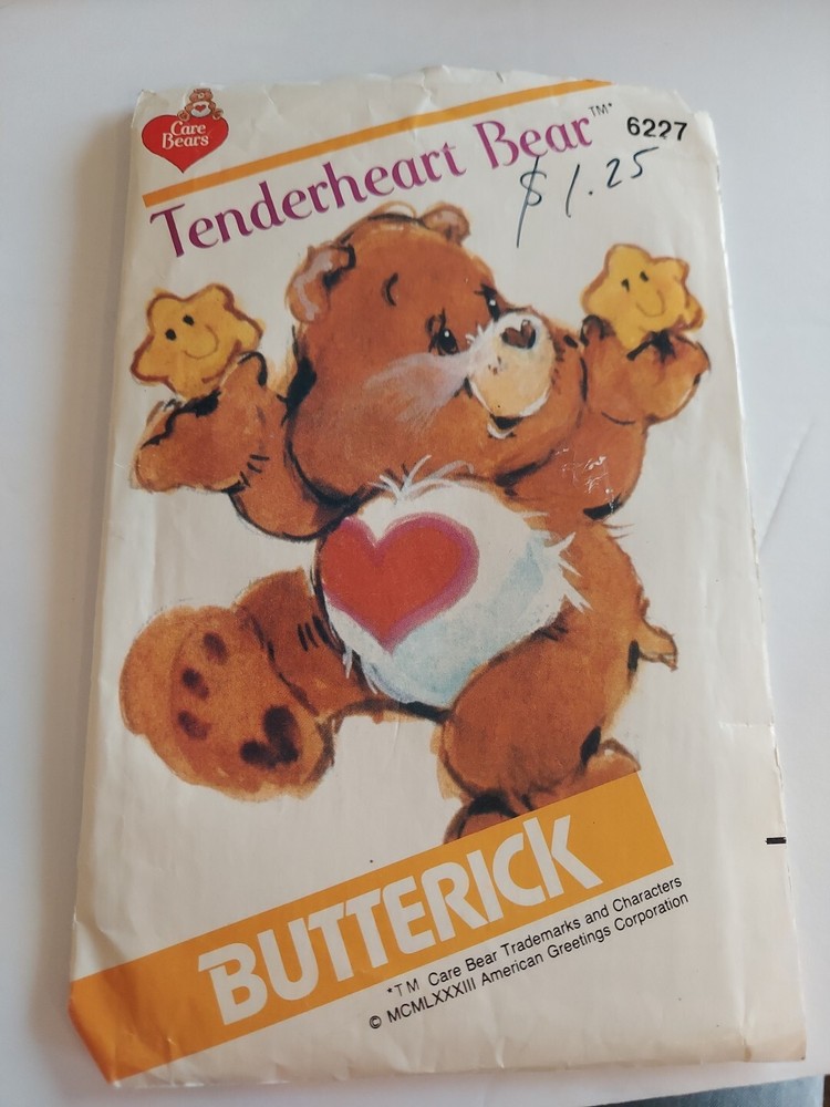 Butterick Care Bears Tenderheart Bear Plush Pattern