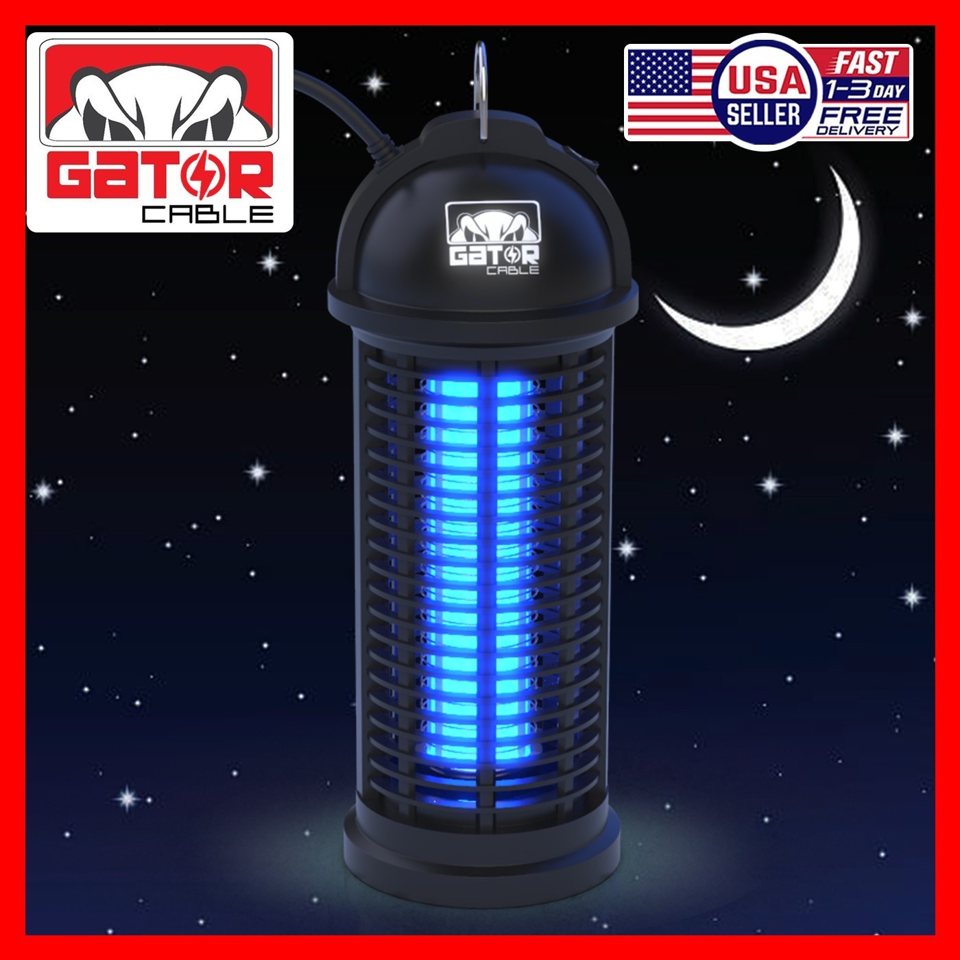 Electric Mosquito Insect Fly Bug Zapper Killer LED Light Trap Pest Control Lamp