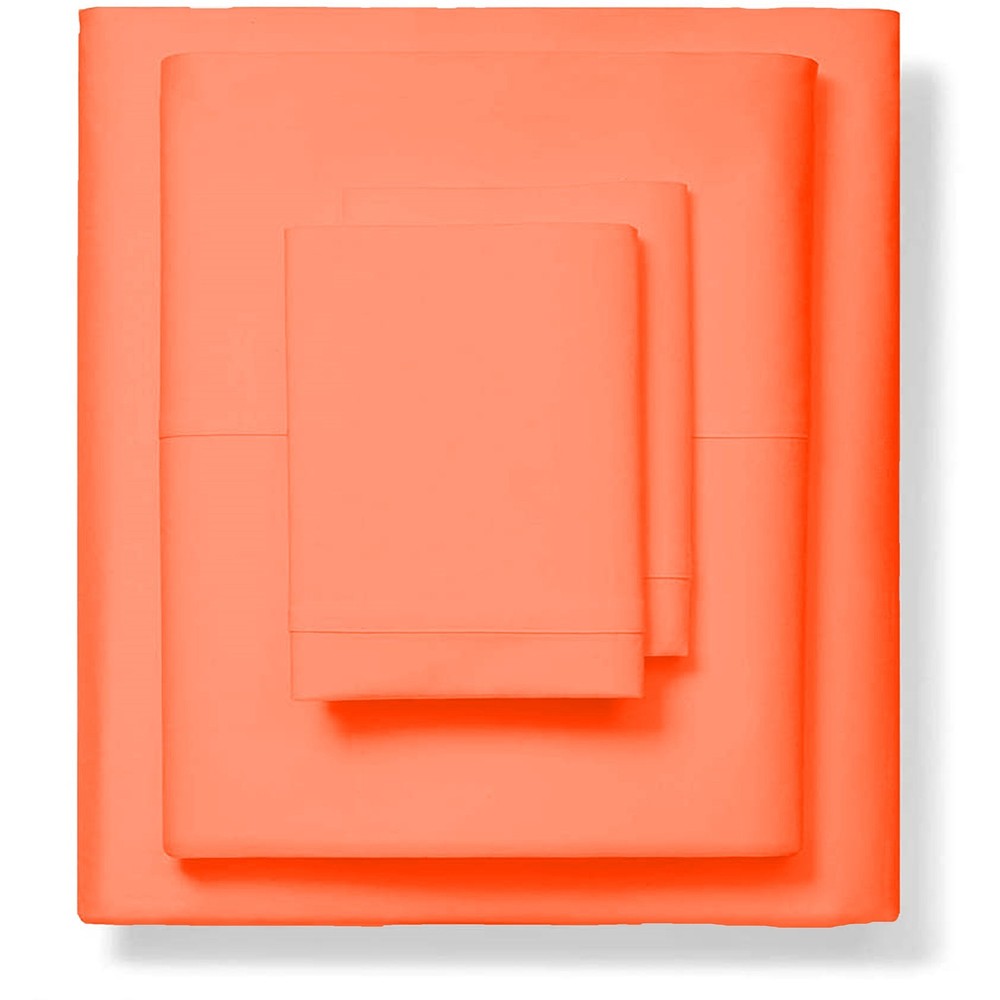 Lovely Solid Orange Bedding Collection 1000/1200 TC 100% Cotton