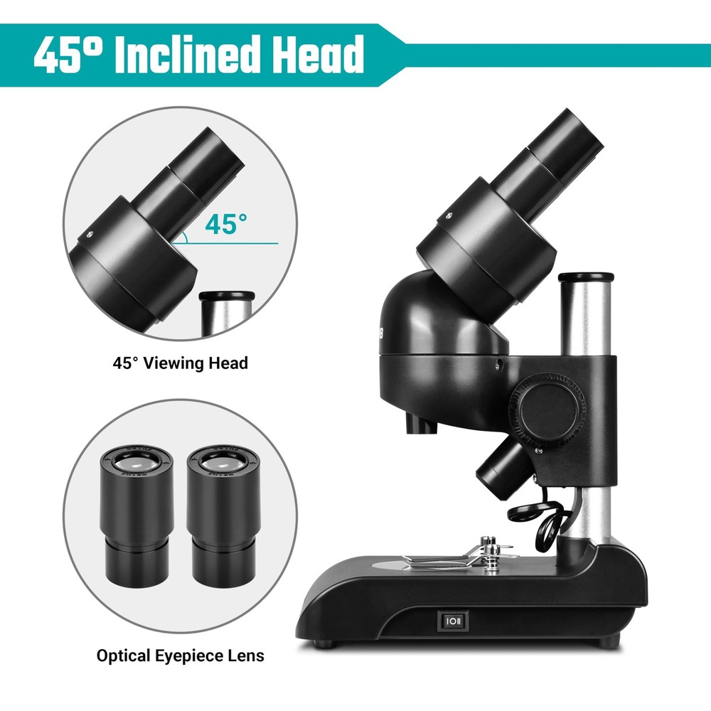 Mounted Binocular Stereo Microscope, Microscopes, Portable Biological Microscope