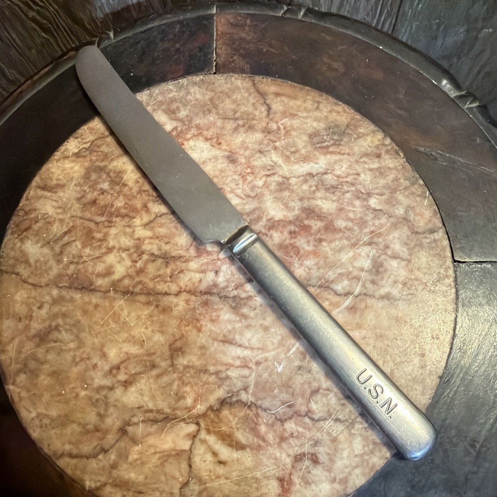 ORIGINAL WWII US NAVY USN MESS KIT KNIFE UTENSIL DEEP STAMP