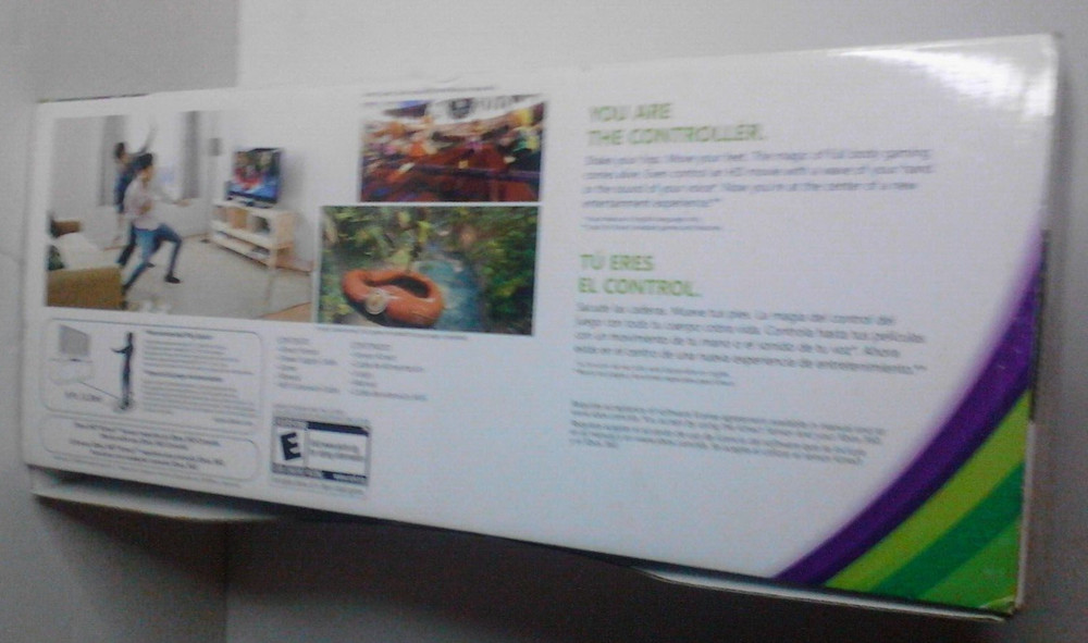 XBOX 360 Kinect sensor w/ box, game & calibration card