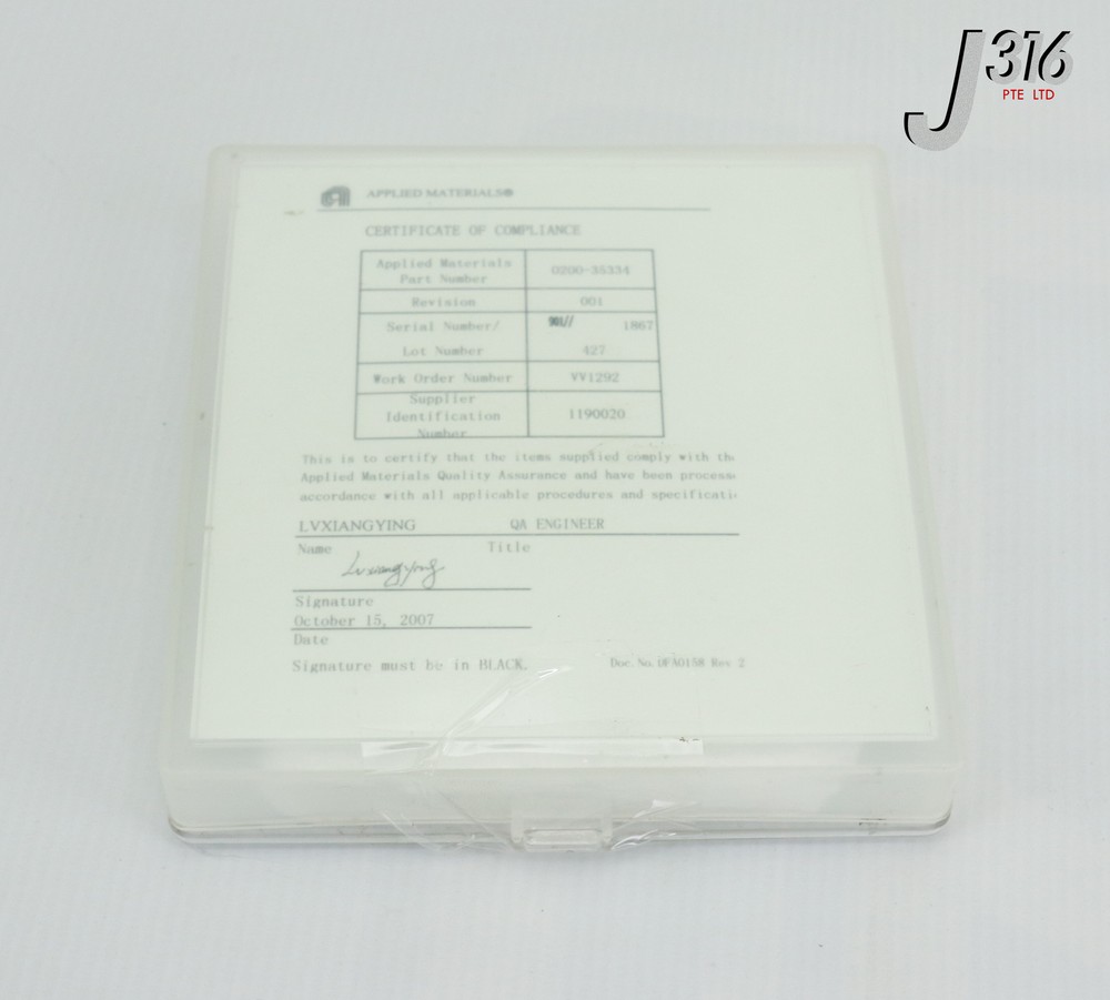 22210 APPLIED MATERIALS WINDOW, VIEW, POLY DPS (NEW) 0200-35334