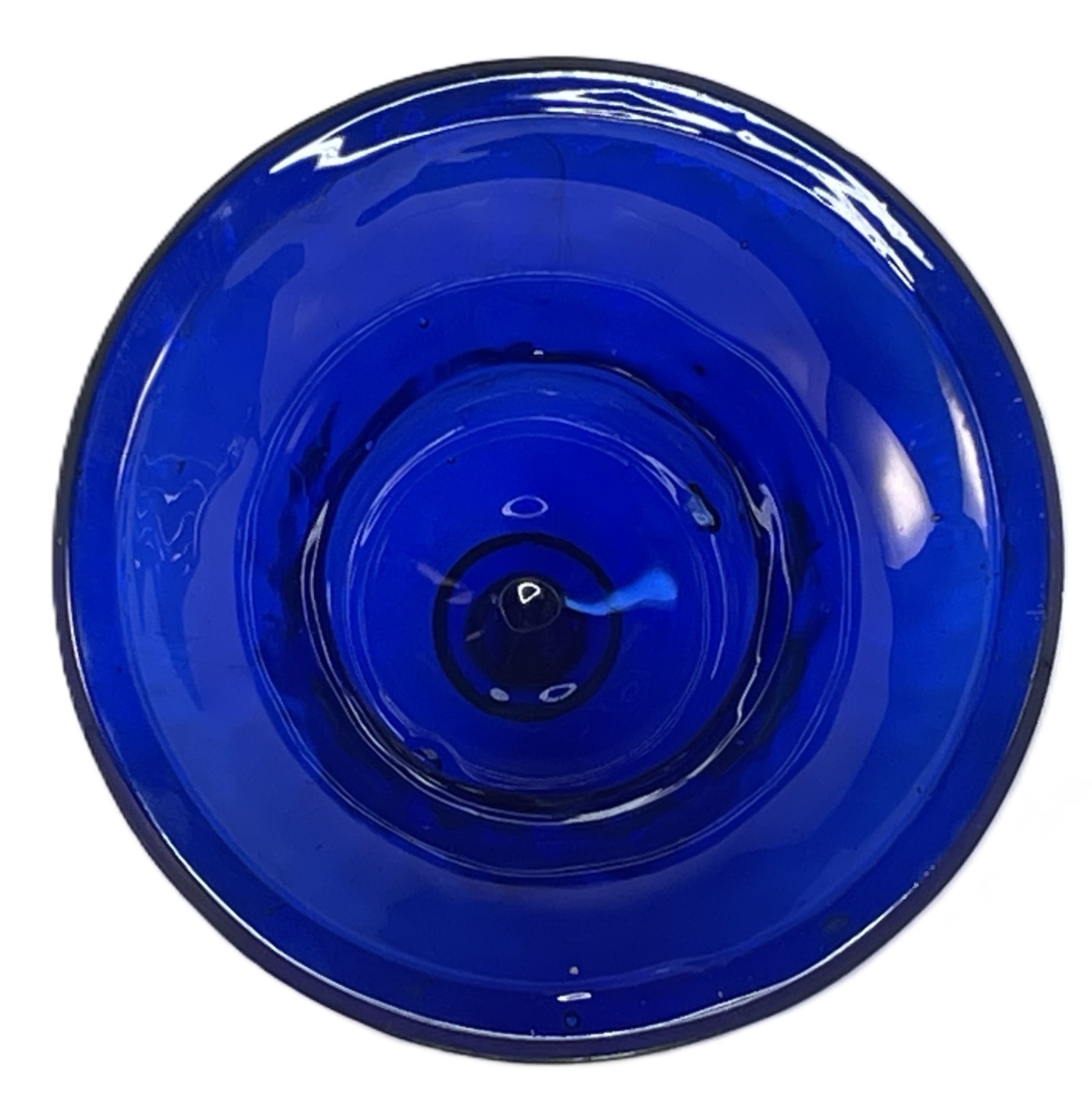 Cobalt Blue Garden Cloche Glass Bell Jar Peg Candle Holder