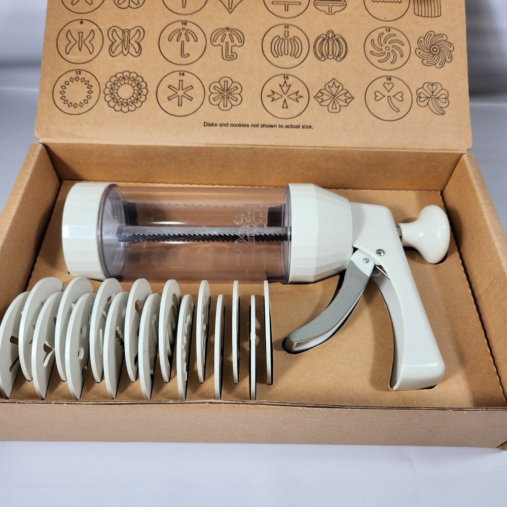 Pampered Chef Cookie Press 1525 Complete