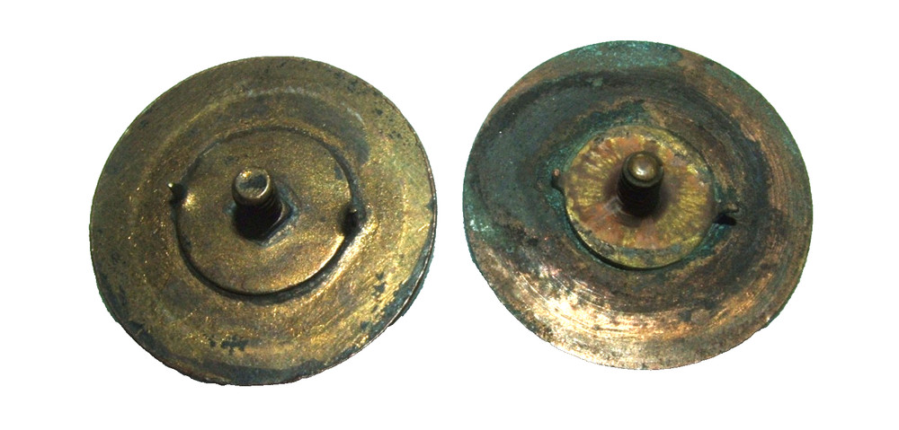 WWI EM Collar Disc Set, Engineer & Script USNA, No Nuts (A)