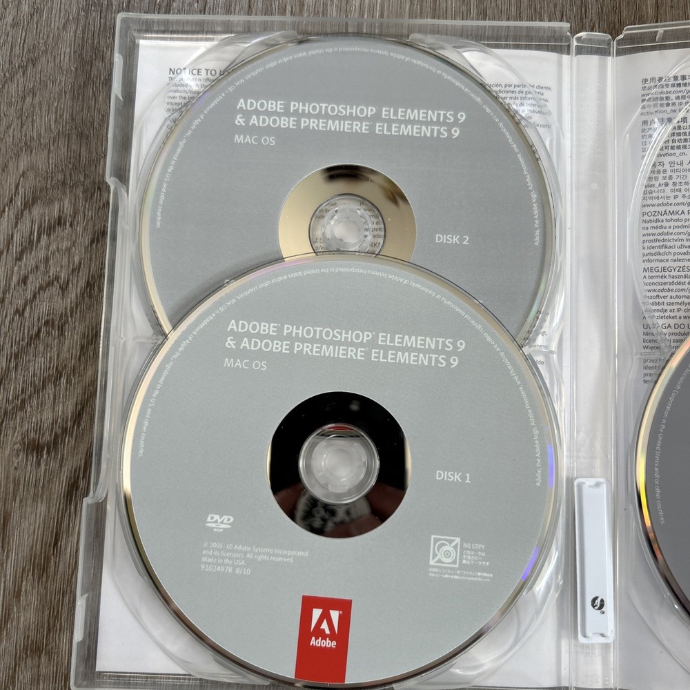 Adobe Photoshop Elements 9 and Adobe Premiere Elements 9 w/ Codes READ