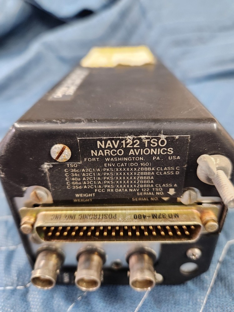 Narco NAV-122 TSO system Glidescope Indicator Nav Receiver 14 Volts