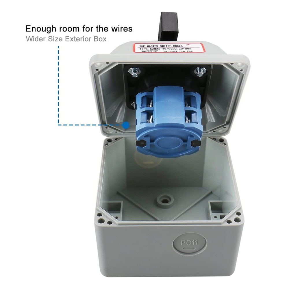 Wider Master Switch Box - 660V 20A Rotary Switch for Motor & Generator Control
