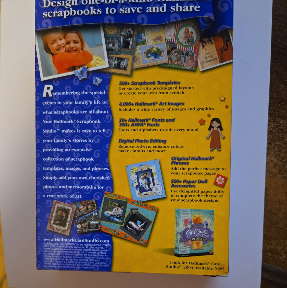 Hallmark Scrapbook Studio 2001 Windows XP/2000/98/95/ME/NT4 WSP4