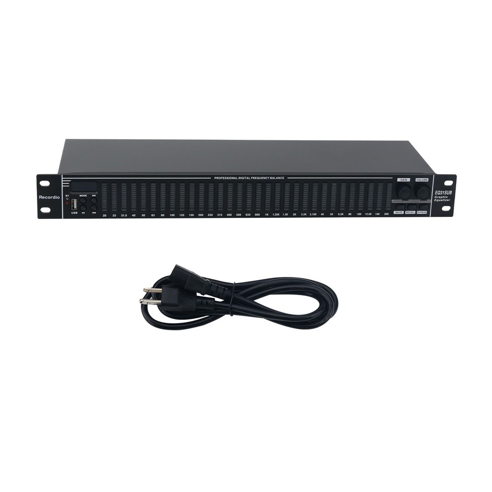 EQ31SUB Digital Equalizer 31-Stage Tuner Noise Reduction Processor 110V-220V