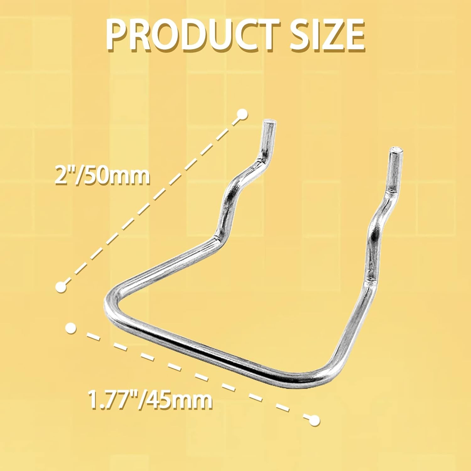 16pcs Pegboard Pliers Holders Stainless Steel Hooks Double Loop Pegboard Organiz