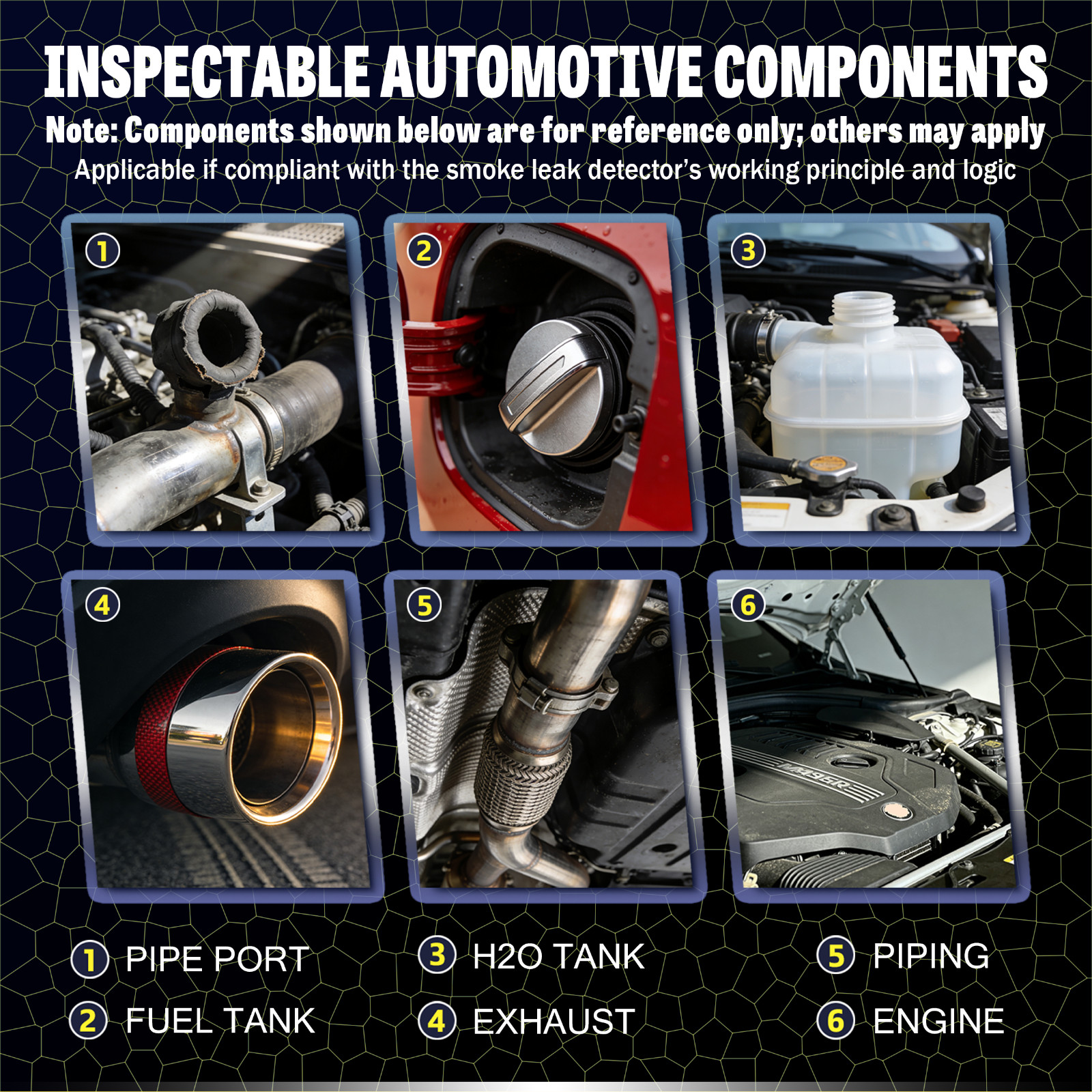 Automotive smoke machine EVAP Smoke Leak Detector Car Pipe System Vacuum Tester