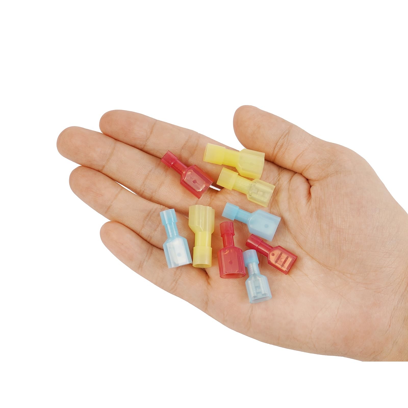 100 PCS Spade Connector Kit, Male and Female Quick Disconnect Wire Connectors...