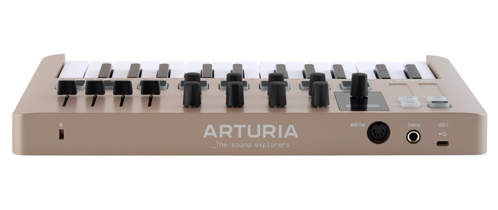 Arturia MiniLab 3 Champagne 25 key MIDI USB Keyboard Controller+Backpack