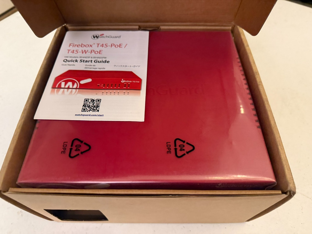 Watchguard Firebox T45-PoE 3-Year Basic NEW Open Box