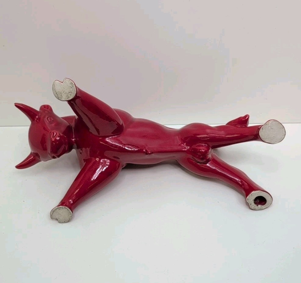 Toro Royal Haeger Red Ceramic Bull Sculpture MCM Eric Olsen FREE SHIPPING!