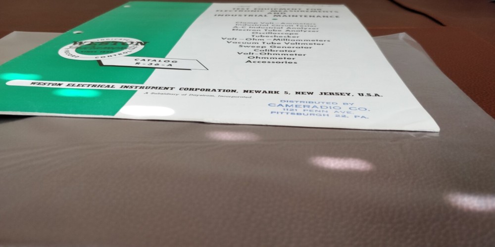 1955 Weston ~ Instruments Catalog R-36-A