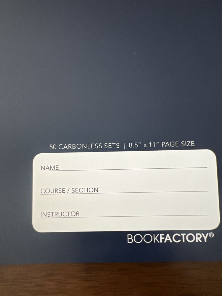 Carbonless Notebook BookFactory Note Taking Notebook