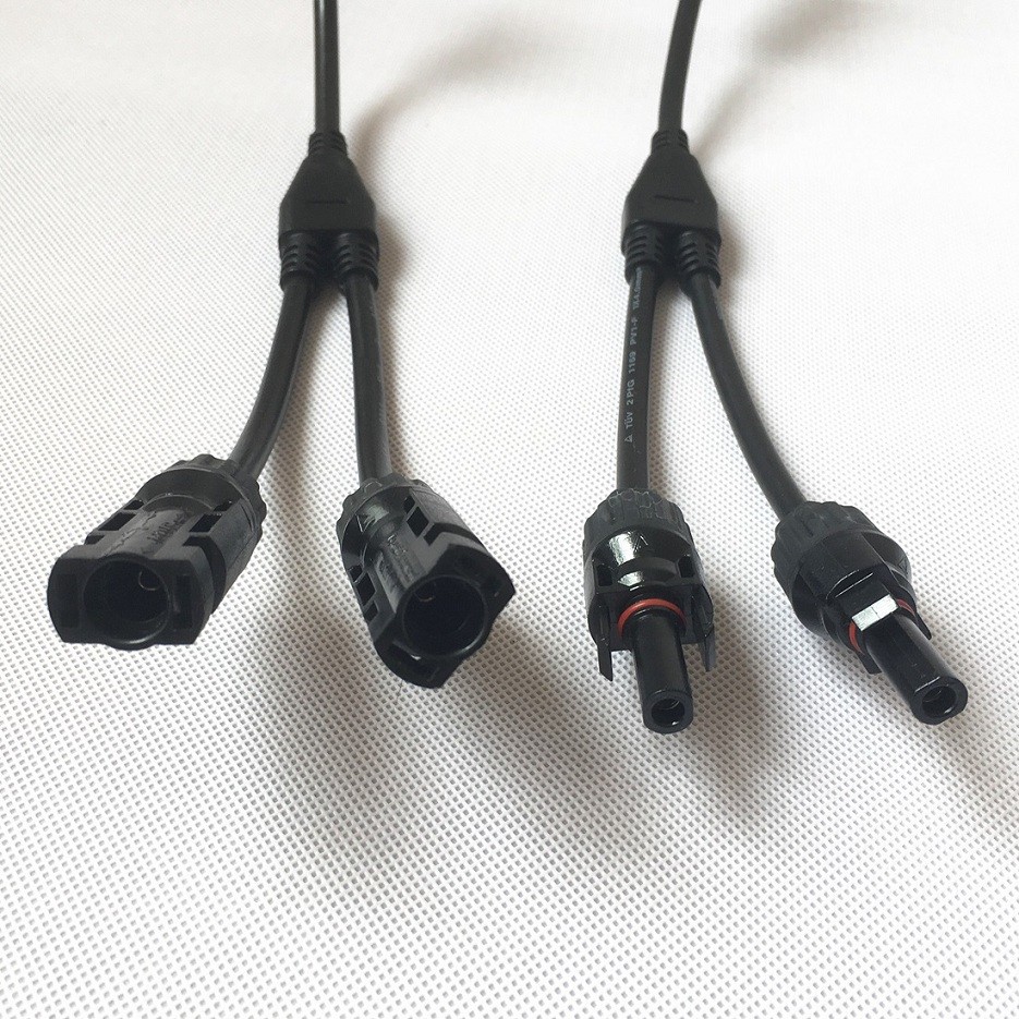 Solar Panel Cable Wire Connector PV Wire Branch T Y Splitter Adapter