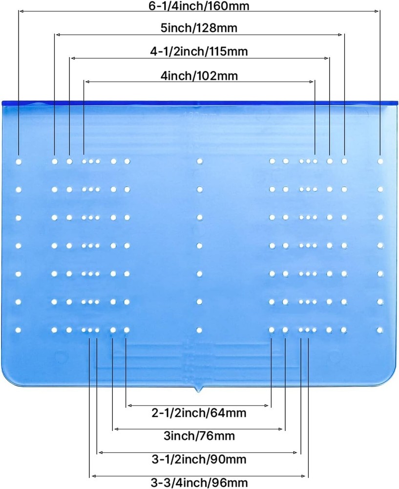 Cabinet Pull Template Door Template Drawer Pull Drill Template 1 Pack - TM160N