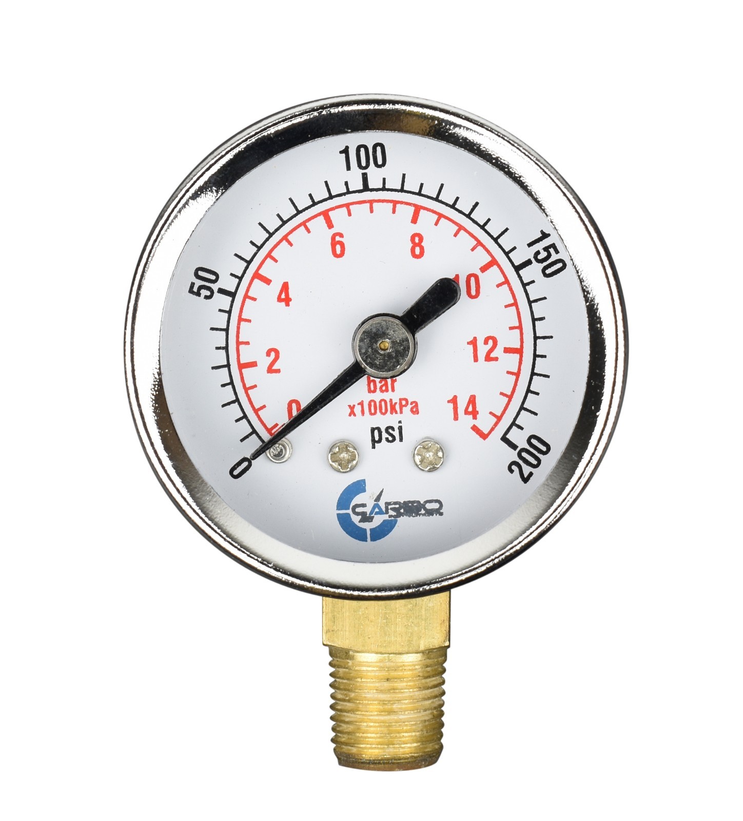 Pressure Air Gauge 0-200 psi for Air Tank Accessory W10055 Lower Mount 1/8" NPT