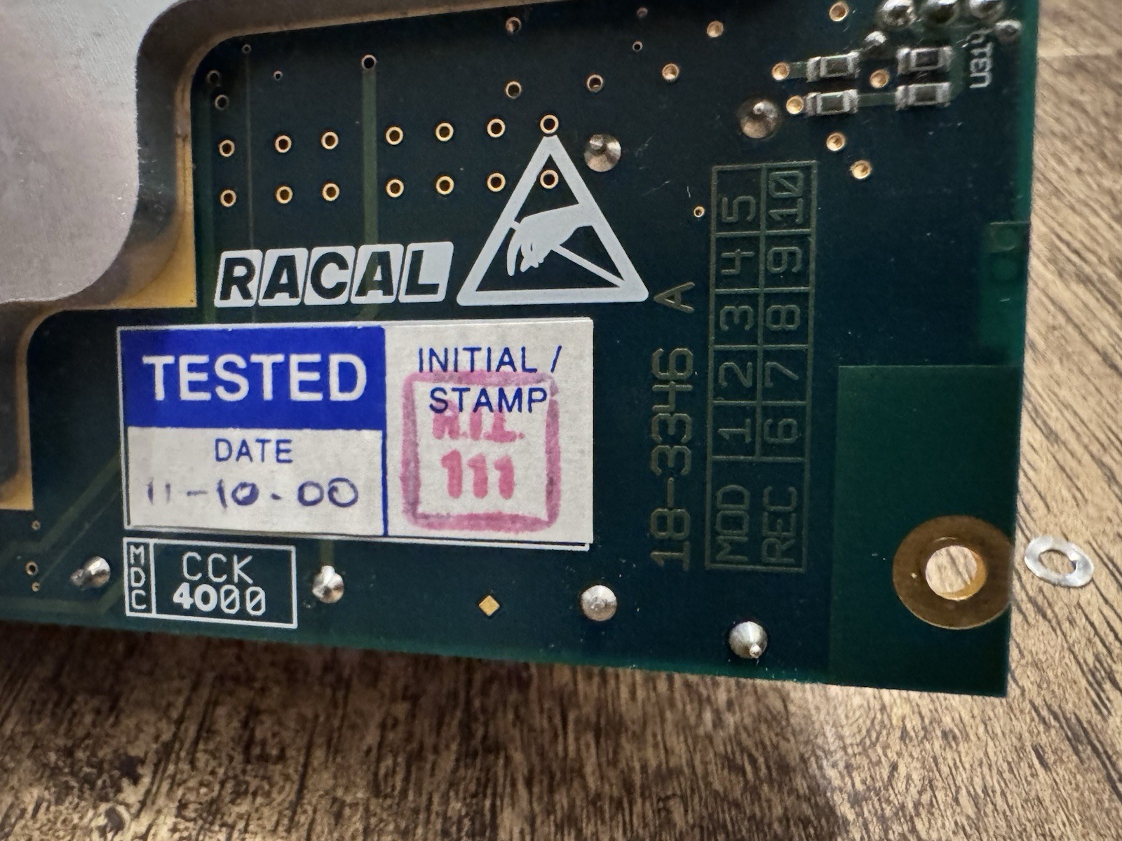 Racal 18-3346A Module With Oscilloquartz 8661 for 6113G Digital Radio Test Set.