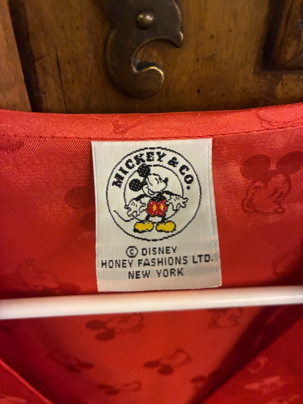 90s Mickey Mouse Vest Size S/M Disney Retro Mickey & Co Vintage Red Satin