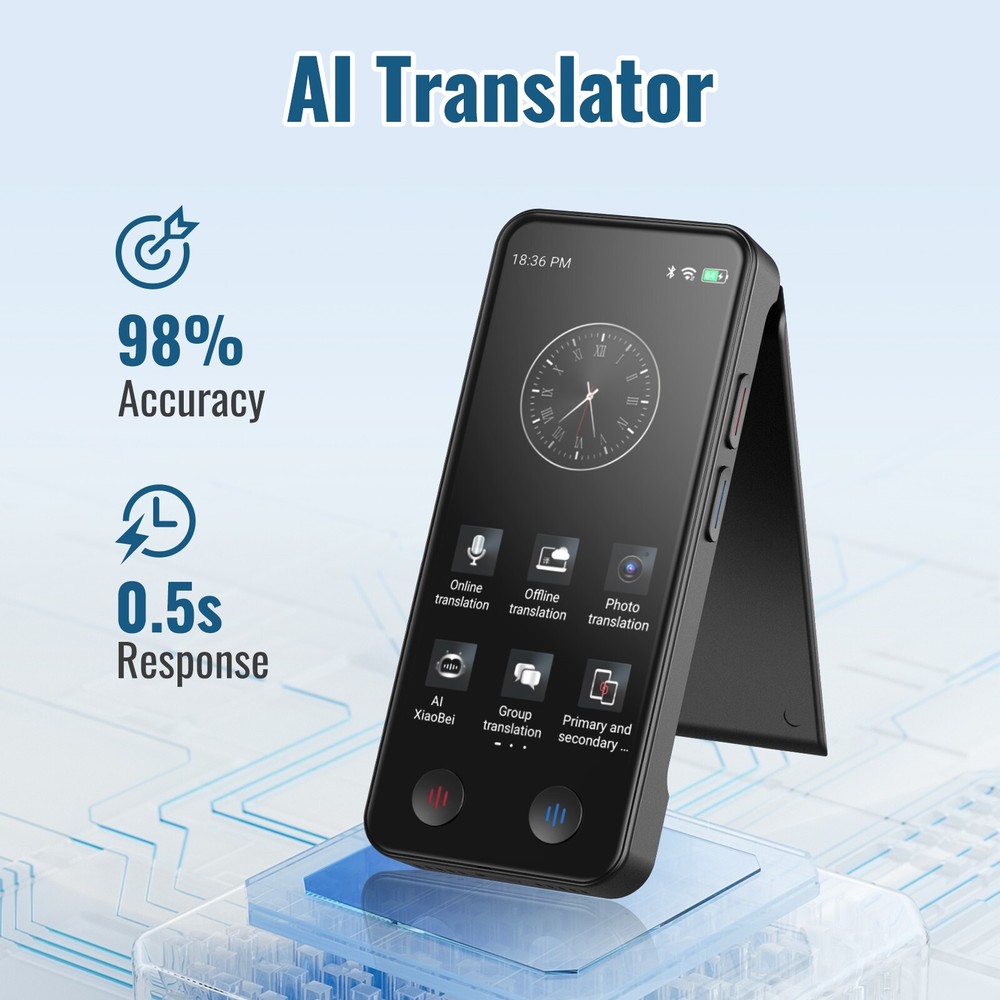 iTour D-Lite Dual-Screen Real-Time Language Translator Device – Detachable