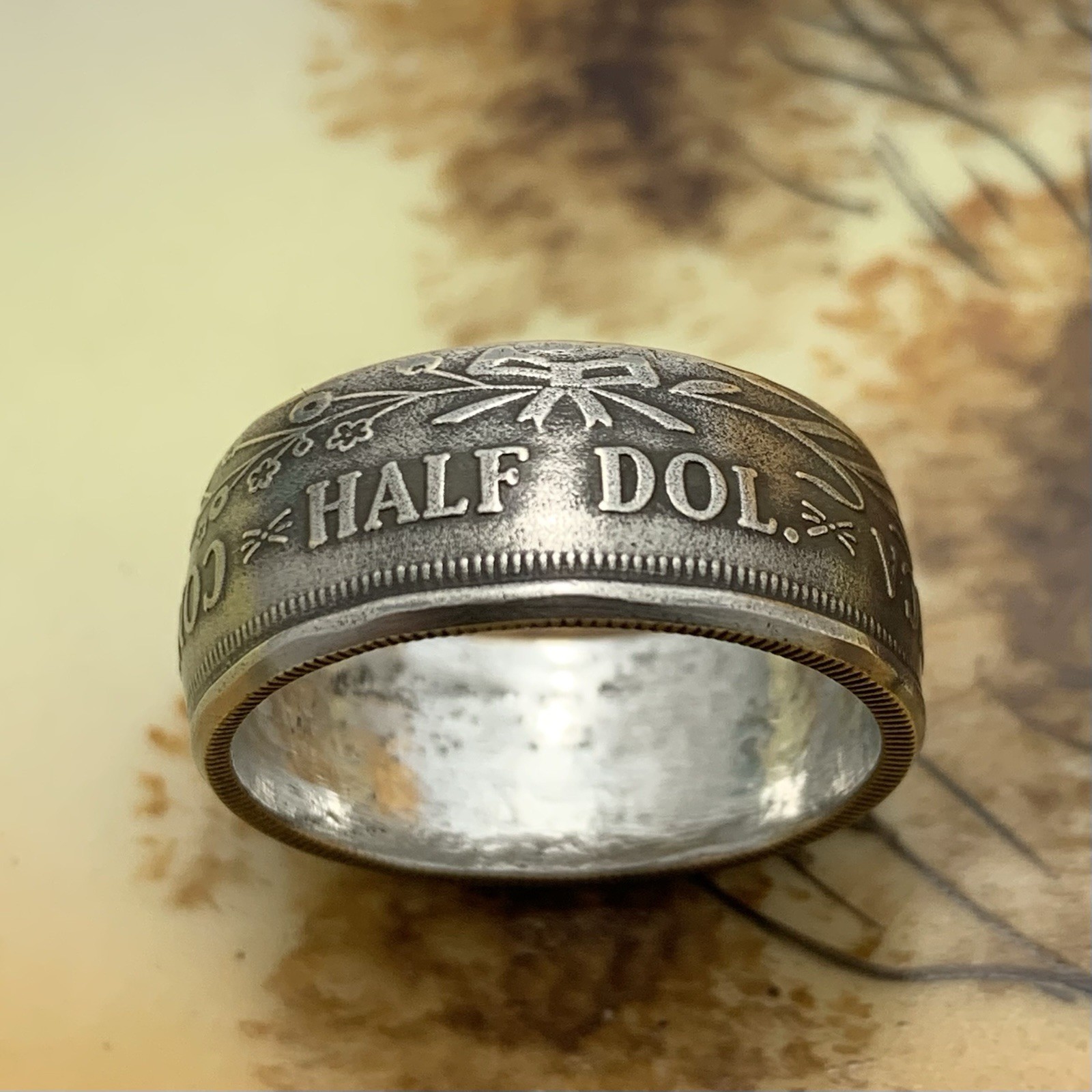 Unique 1861 Confederate States Coin Ring Size 11.5 - Civil War Reenactment