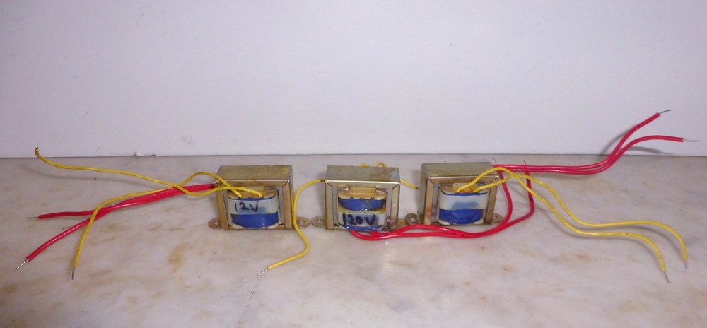 Three NOS 120V to 12V transformers