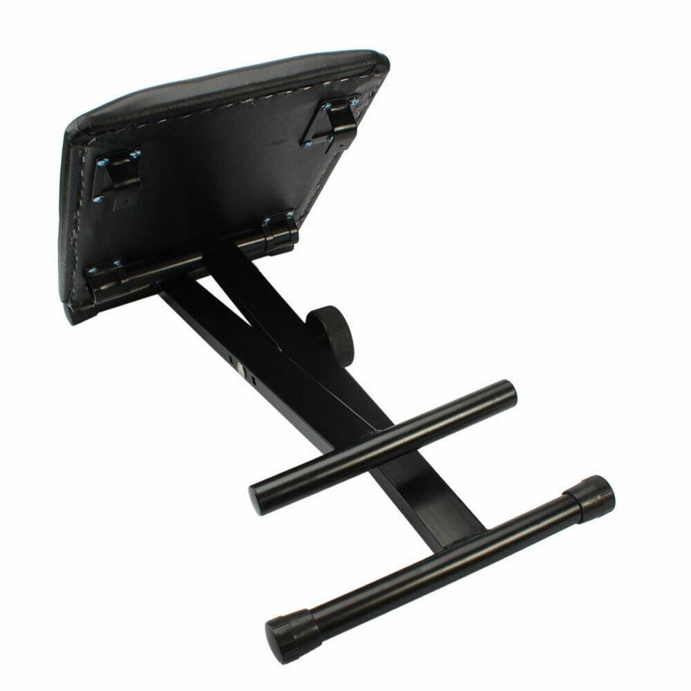 New Folding Piano Keyboard Bench Padded Stool X Seat Chair Adjustable Height