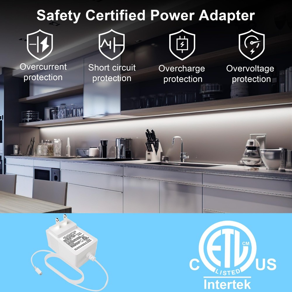 Under Cabinet Lights Kit 10 PCS Motion Sensor LED Strip Remote Dimmable Timer