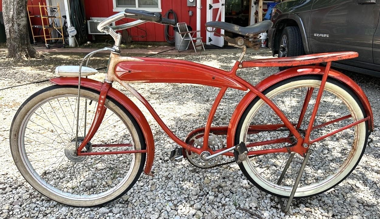 original prewar 1941 Sears Elgin Bicycle Floating front hub