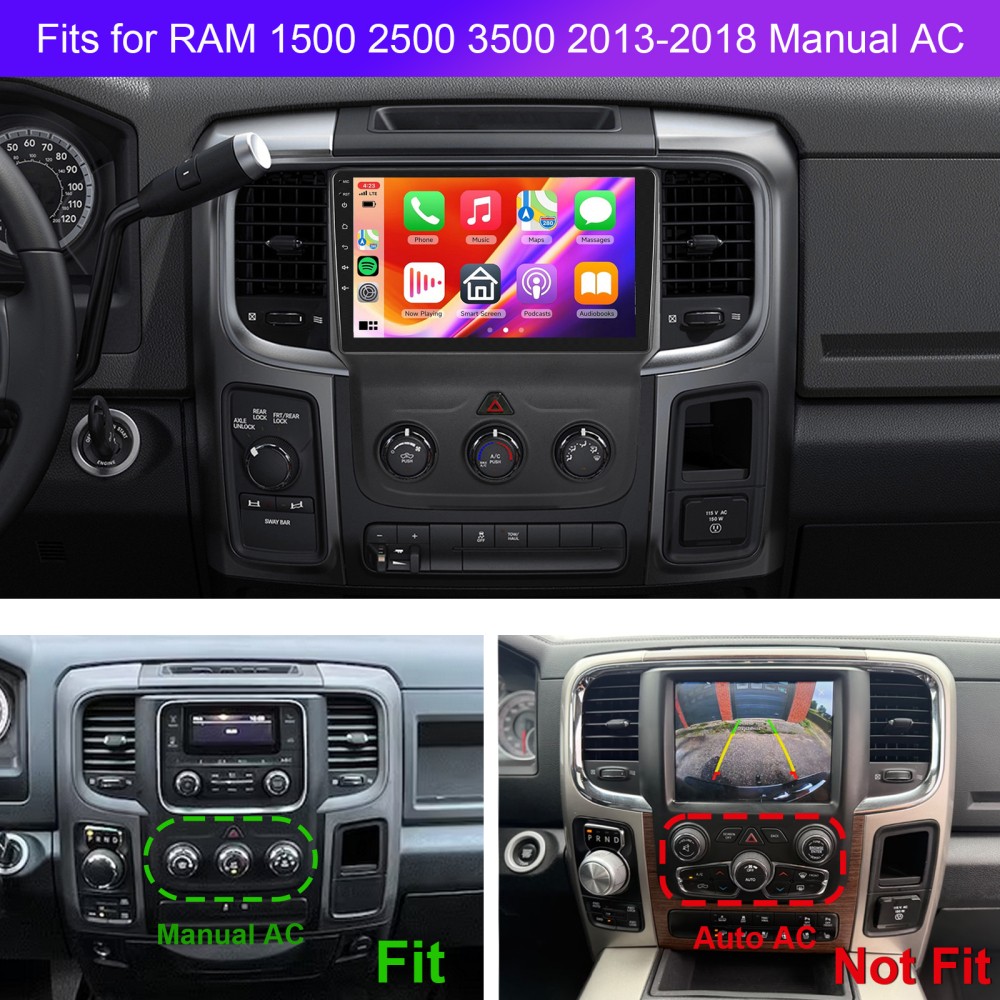 For 2014-2018 Dodge Ram 1500 2500 3500 Android 15 Car Stereo WiFi Radio Carplay