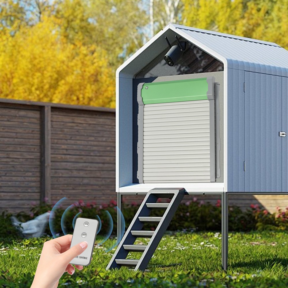 30*10*37cm Wall-mounted Automatic Chicken Coop Door with Light Sensor