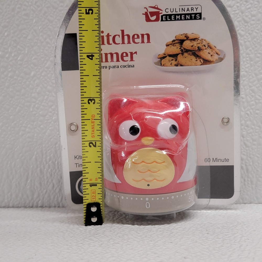 Culinary Elements Red Owl Bird 60 Minute Kitchen Timer