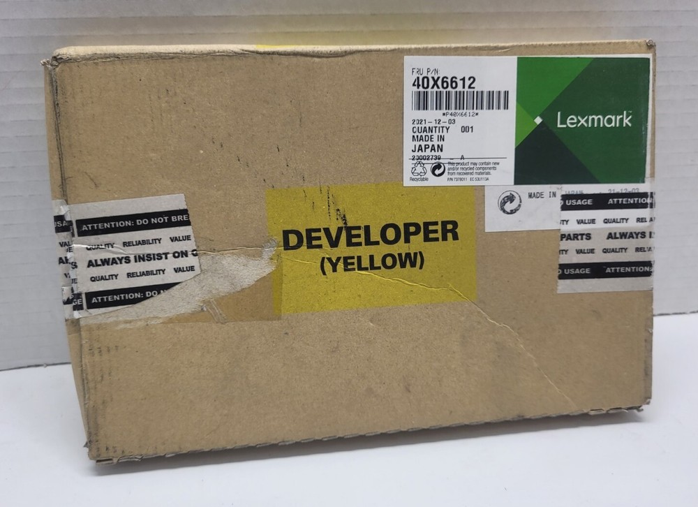 Genuine Lexmark 40X6612 Yellow Developer Carrier