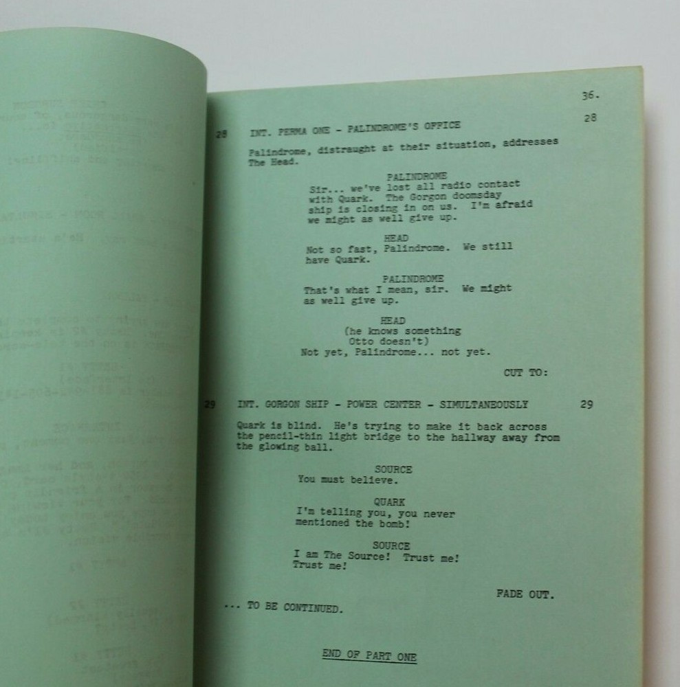 QUARK / 70's Sci Fi TV Script "May the Source Be with You" STAR WARS Spoof