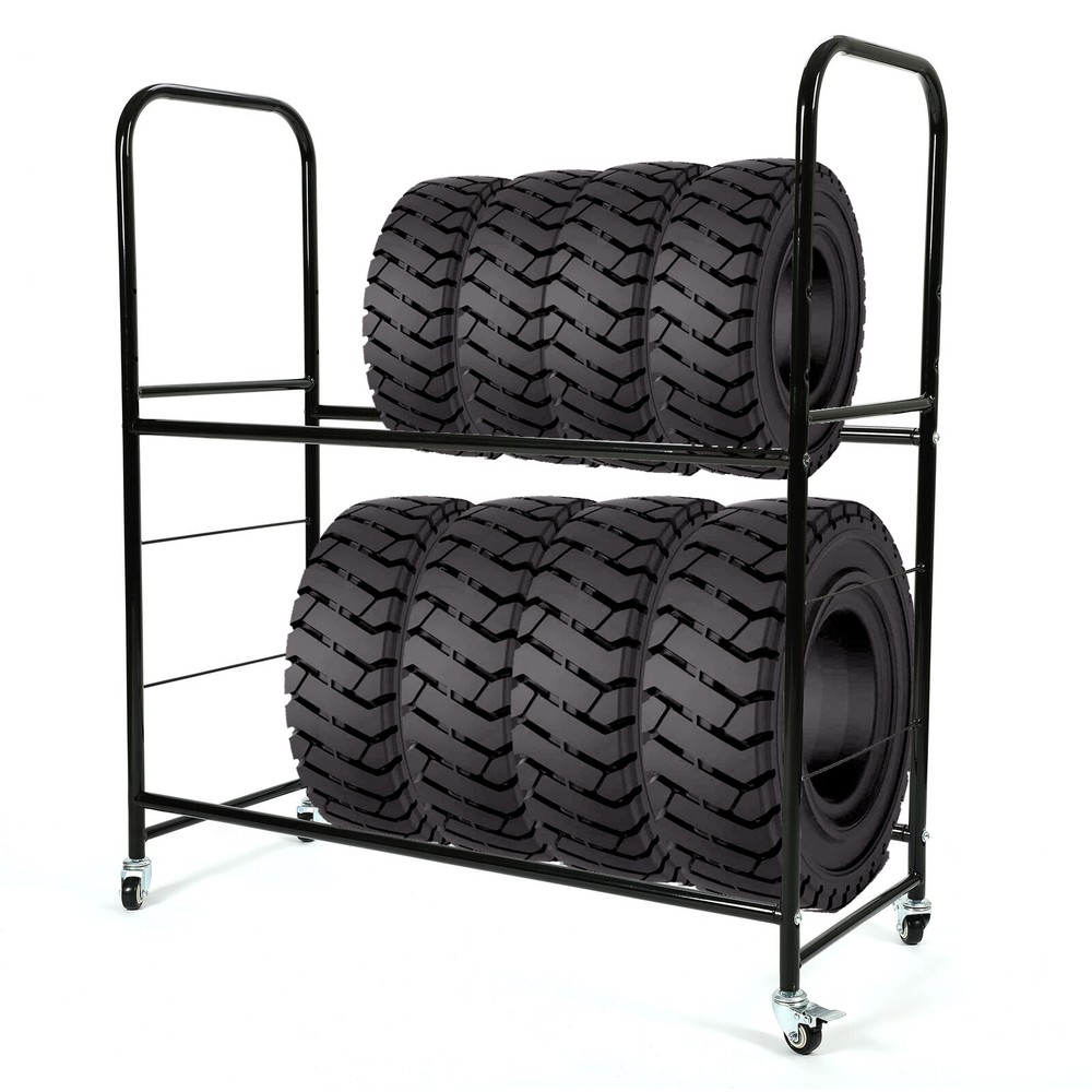 Universal Moveable Tire Garage Storage Rack &Shelving For Basement/Workshop