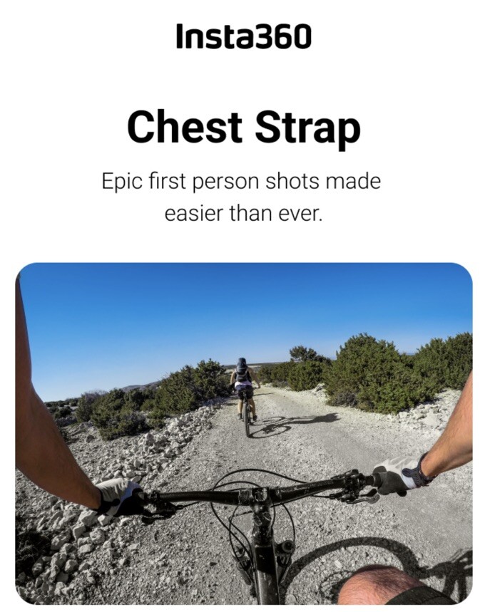 Original Insta360 Chest Strap - Adjustable, Compatible with Insta360 Cameras