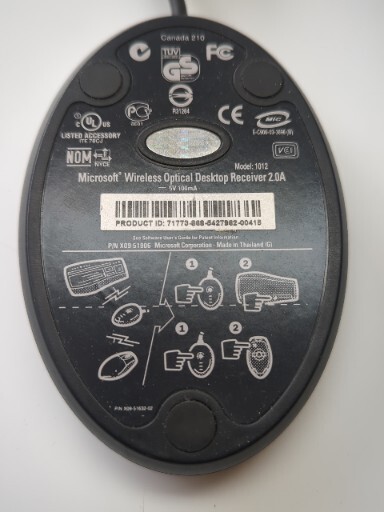 MICROSOFT X09-51906 Wireless Optical Desktop RECEIVER 2.0A Model 1012 Tested