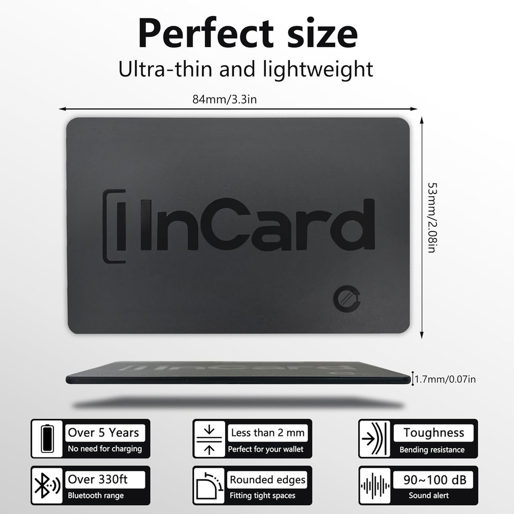 Wallet Tracker (Both iOS and Android) IP68 Bluetooth Smart Finder Card GPS Track